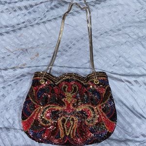 Vintage EUC Jerome’s Beaded Clutch evening bag